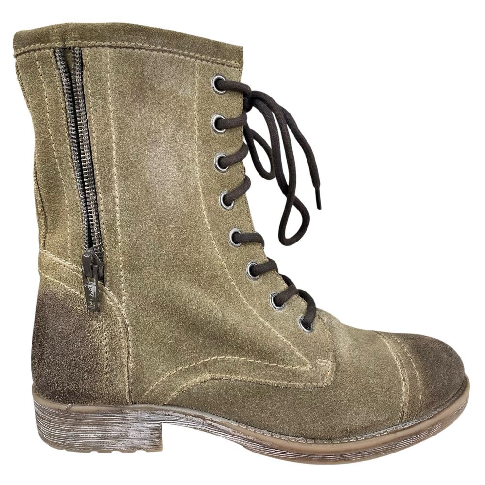 Roan X Bed Stu Women’s Affair Tan Suede Combat Boot Size US 6